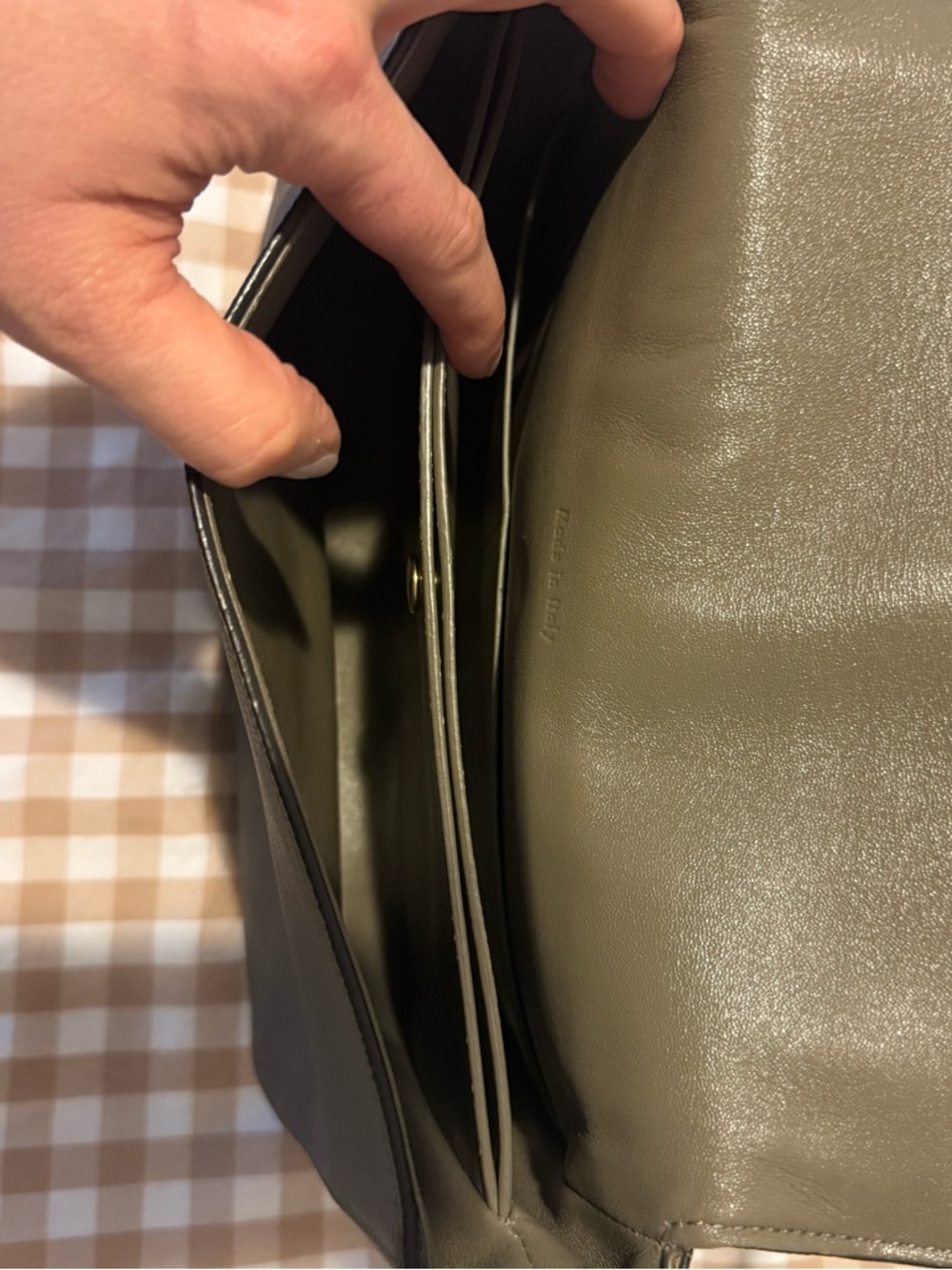 Celine medium trotted sling bag size taupe - Picture 6 of 7